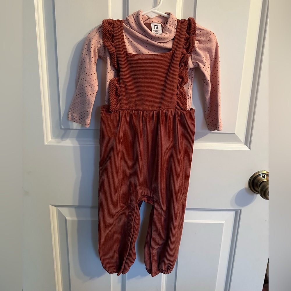 New GAP Corduroy Romper and Turtleneck Set